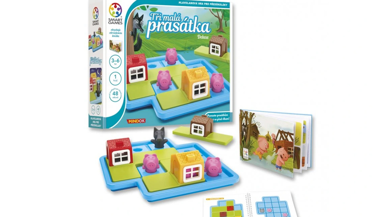 <span class="neon-nazev-hry">Smart Games</span><span class="oddelovac-nadpisu"> : </span><span class="podtitul-clanku">Tři malá prasátka – První pořádný hlavolam pro malé hrdiny</span>